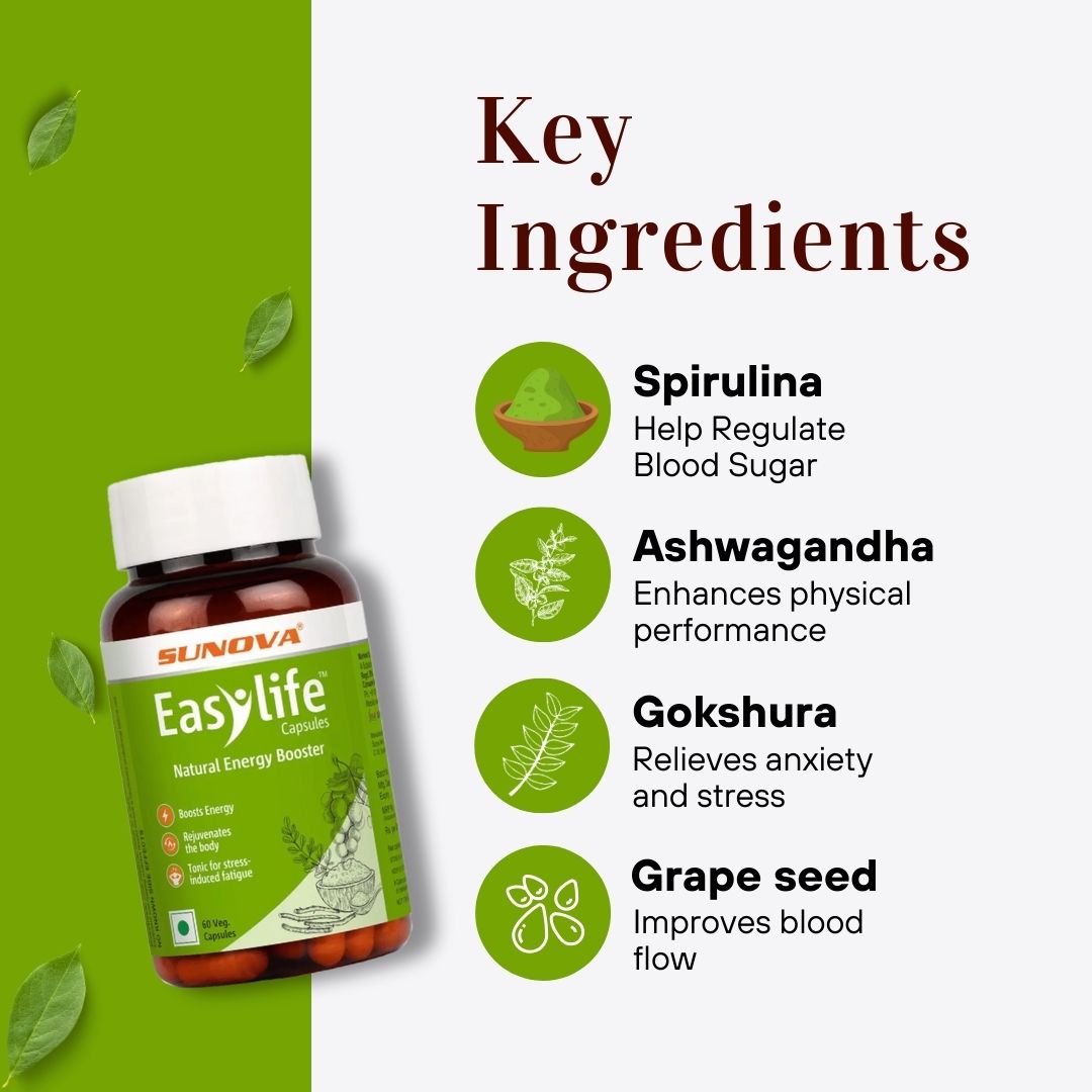Sunova Easy Life Veg Capsule - 60 Capsules