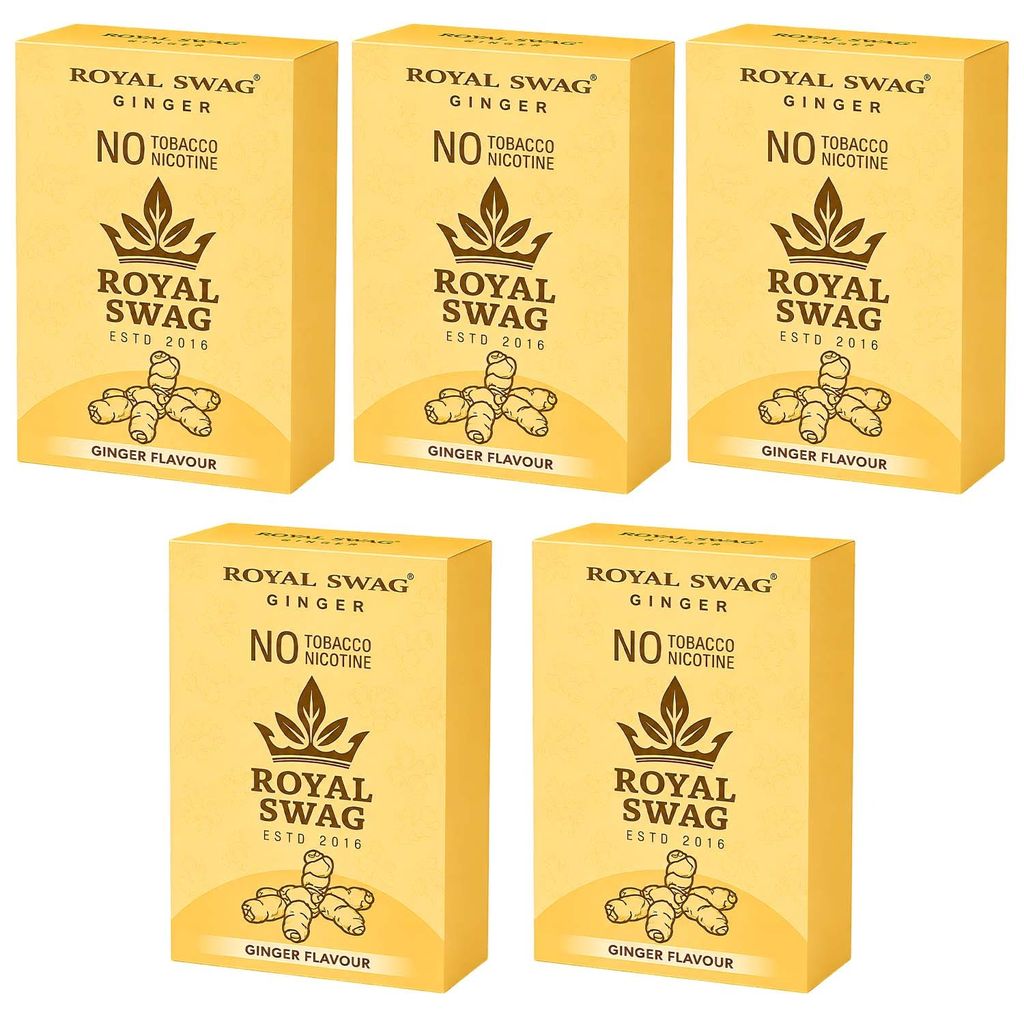 Royal Swag Herbal Cigarettes Ginger Flavour - 100% Tobacco & Nicotine Free (Value Pack of 50)