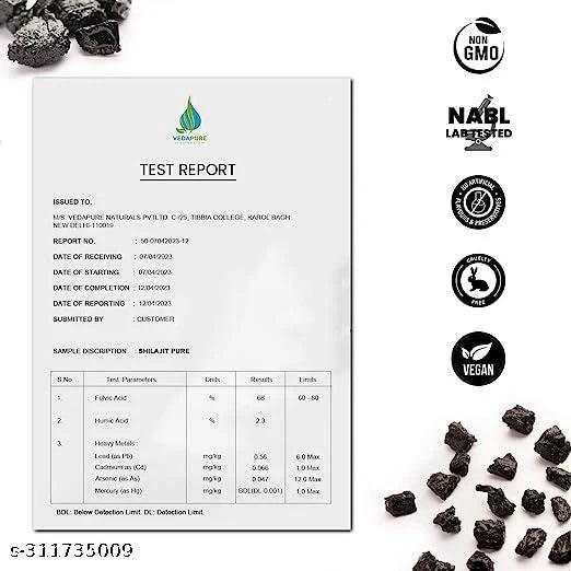 Vedapure Shudha Shilajit Resin - Pure Himalayan Lab-Tested Vitality Extract (20g)
