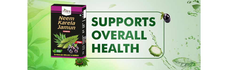 Rudra Mantra Neem Karela Jamun Powder - 100gm