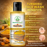 Bhudevam Naturals Khadi Turmeric Face Wash – Fights Acne, Reduces Pimples & Adds Radiance- 210ML