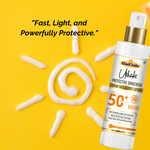 Khadi SPF 50 Sunscreen Spray | Broad Spectrum UVA & UVB Sun Protection | Water-Resistant, Non-Greasy & Quick-Absorbing Sunblock Spray | For Face & Body | 100 ml