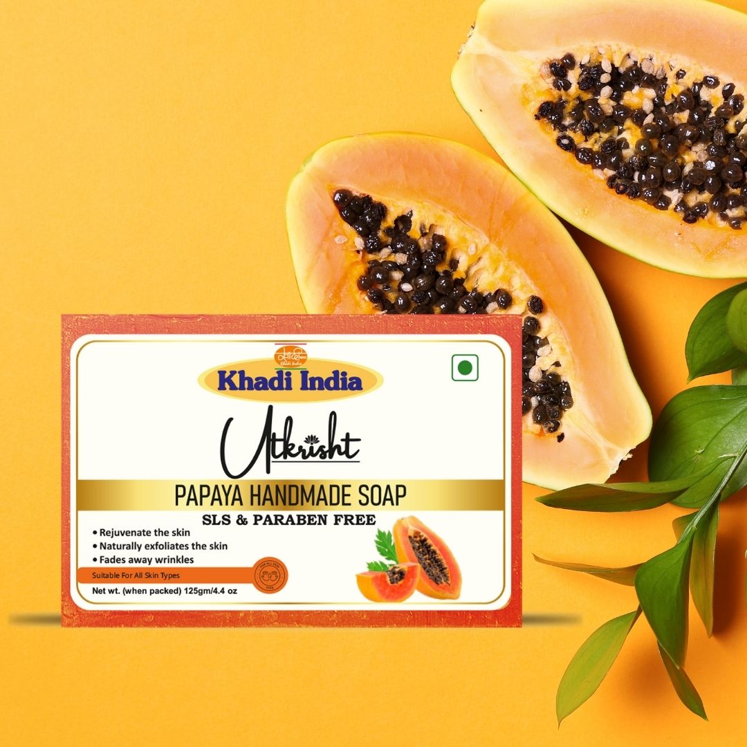 Utkrisht Khadi Papaya Soap (125g)