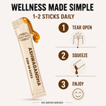 Herbs O’ Shrubs Ashwagandha KSM-66 Kicks | Root Extract with Organic Honey & Vanilla | Vitality Support | Convenient On-the-Go Energy & Focus Support, 5 Sticks