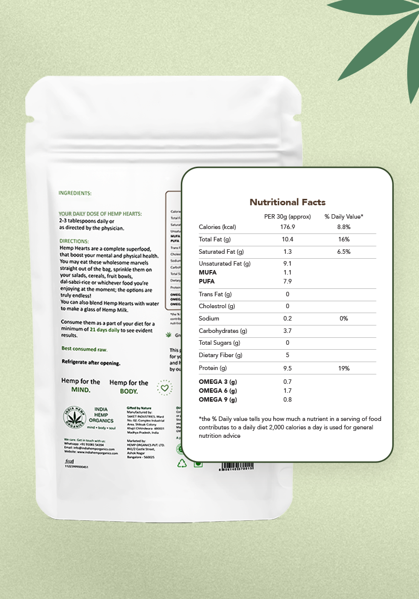 India Hemp Organics Hemp Hearts 500grams