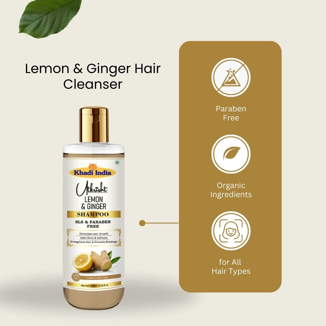 Utkrisht Khadi Lemon & Ginger Shampoo (200ml)