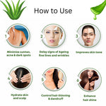 Kayee Ayurveda Aloe Vera Gel for Face, Hair & Skin | Pure Herbal Aloe Vera Gel for Moisturizing, Soothing & Hydrating Care | Lightweight Non-Sticky Gel for Dry, Normal & Oily Skin | Daily Skincare & Haircare | 200 g