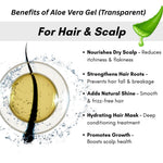 Bhudevam Naturals Khadi Pure Aloe Vera Gel (Transparent) for Skin & Hair | Natural Hydrating Gel for Face, Acne Care, Sunburn Relief & Deep Moisturization- 200GM