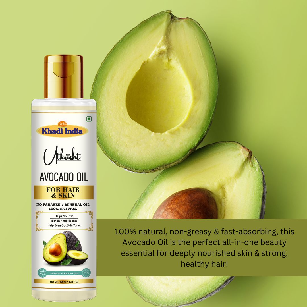 Utkrisht Khadi Avocado Oil for Hair & Skin (100ml)