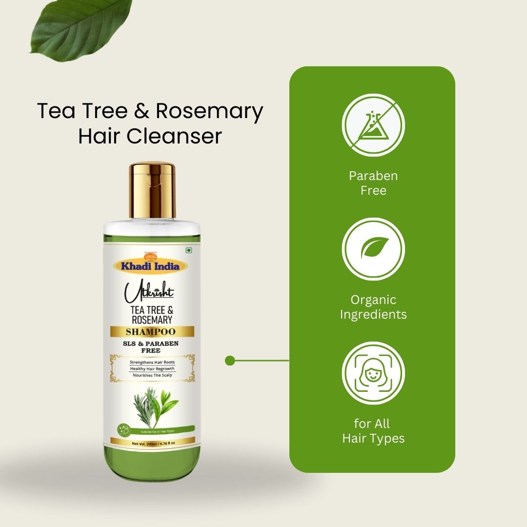 Utkrisht Khadi Tea Tree & Rosemary Shampoo (200ml)