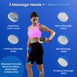 Medtech Manipol Electric Body Massager 4 Heads Adjustable Speed Corded MPV1-AL Massager (Black)