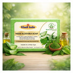 Bhudevam Naturals Khadi Handmade Neem Aloe Vera Soap – Anti-Acne & Skin Soothing Bath Soap- 500GM (Pack of 4)