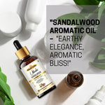 Khadi Sandalwood Essential Oil | Pure & Natural Sandalwood Oil for Face & Skin Care | Herbal Essential Oil for Aromatherapy, Relaxation & Glowing-Looking Skin | 15 ml