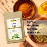 Khadi Black Hair Mehndi | Natural Henna-Based Hair Colour | With Amla, Bhringraj & Neem | Helps Cover Grey Hair & Condition Hair | 80 gm
