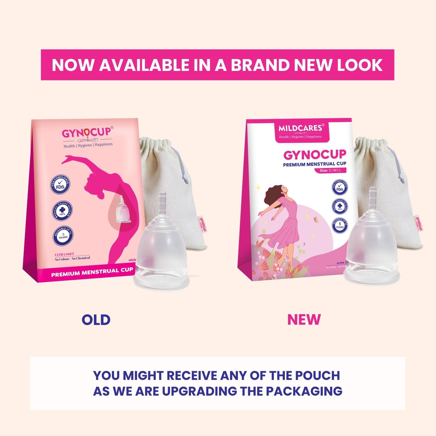 Mildcares Reusable Menstrual Cup for Women with Pouch Pack of 2