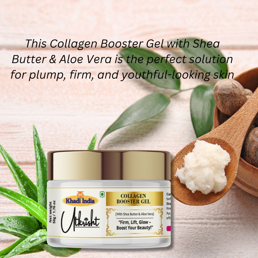 Khadi Collagen Booster Face Gel | Skin Firming & Hydrating Gel for Smooth, Supple & Youthful-Looking Skin | Daily Moisturizing Face Gel | Lightweight & Non-Sticky | 50 gm