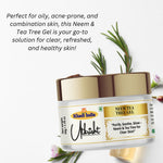 Khadi Neem & Tea Tree Face Gel for Acne-Prone & Oily Skin | Blemish Care, Oil Control & Skin Soothing Gel | Hydrating, Lightweight & Non-Sticky Face Moisturizer | For Men & Women | 50 gm