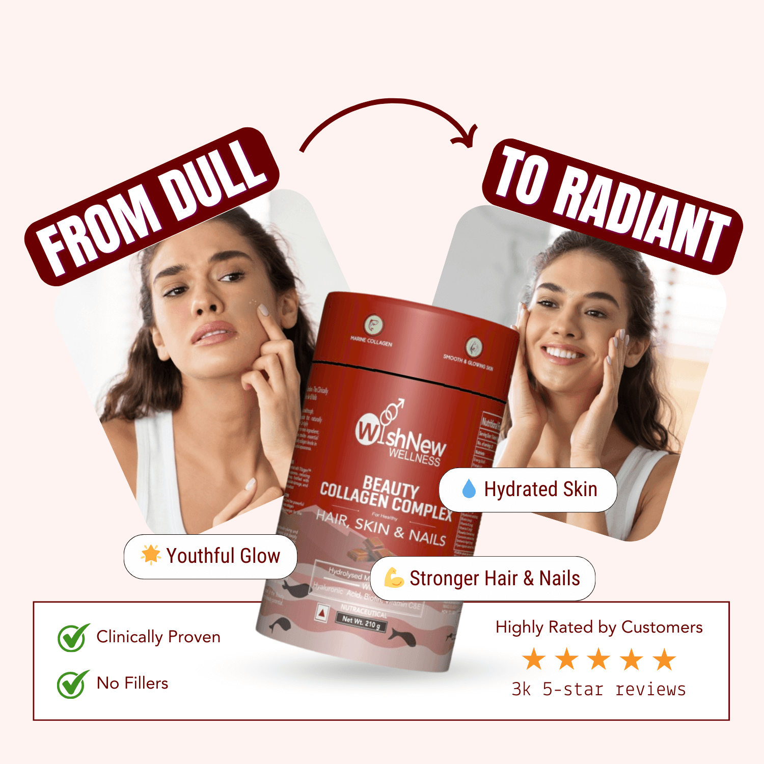 Wishnew Wellness Beauty Collagen Complex Sachet