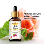 Khadi Geranium Essential Oil – 100% Pure & Natural Aromatherapy Oil for Skin, Hair & Stress Relief