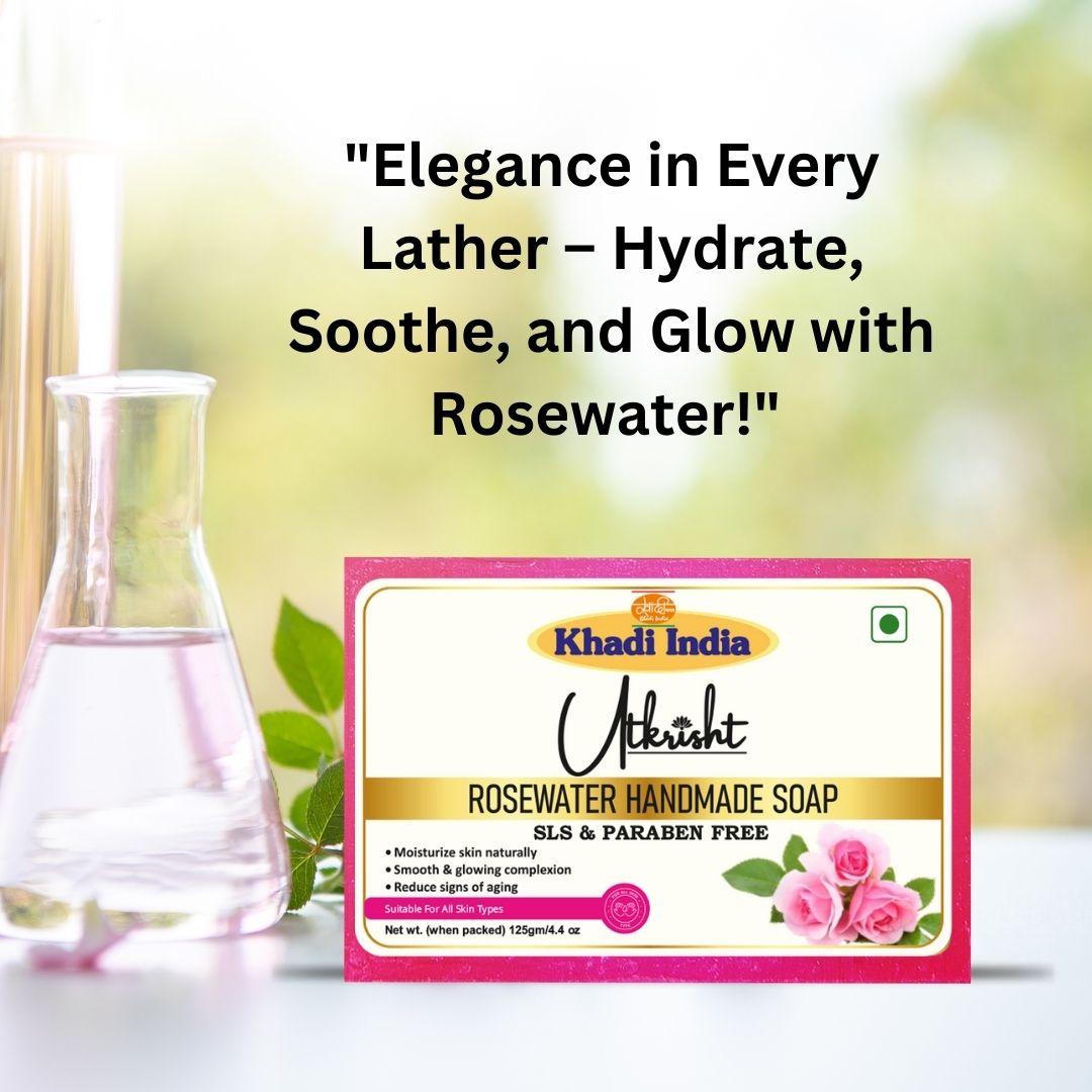 Utkrisht Khadi Rosewater Soap (125g)