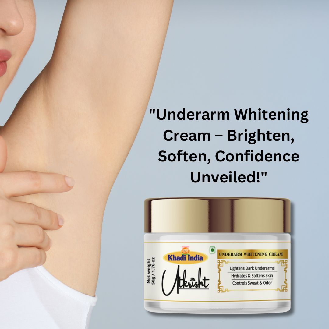 Khadi Essentials Underarm Whitening & Brightening Cream (50g) | Reduces Dark Spots, Odour & Uneven Tone
