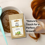 Khadi Brown Hair Mehndi | Natural Henna-Based Herbal Hair Colour | With Amla, Bhringraj & Neem | Helps Cover Grey Hair & Condition Hair | 80 gm