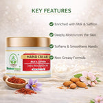 Bhudevam Naturals Khadi Milk & Saffron Hand Cream – Deep Moisturizing & Skin Brightening Hand Care Cream- 50GM