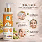 Bhudevam Naturals Khadi SPF 15 Sunblock Lotion for Face & Body | Daily UV Protection Moisturizing Sunscreen- 100ML