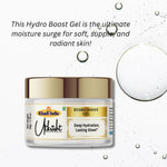 Khadi Hydro Boost Face Gel | Deep Hydration, Skin Plumping & Glow | Lightweight Non-Sticky Moisturizing Gel | For Men & Women - 50GM