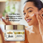 Khadi Essentials 24K Gold Radiant Face Cream (50g) | For Glowing Skin, Age Defying & Firmness