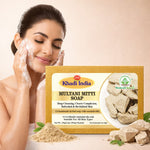 Bhudevam Naturals Khadi Handmade Multani Mitti Soap For Deep Cleansing & Oil Control Bath Soap - 500GM (Pack of 2)
