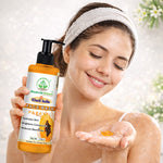 Bhudevam Naturals Khadi Papaya Face Wash – Removes Dirt, Oil & Impurities Naturally- 420ML (Pack of 2)
