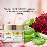 Khadi Aloe Vera Saffron Gel for Face & Skin | Hydrating & Brightening Gel for Glowing Skin | Lightweight, Non-Sticky & Non-Greasy Moisturizer | For Men & Women | 50 gm