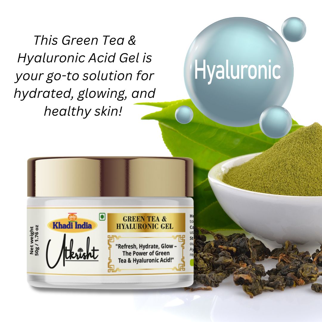 Khadi Green Tea Face Gel for Oily Skin | Oil Control, Pore Care & Skin Soothing Gel | Hydrating, Lightweight & Non-Sticky Face Moisturizer | For Men & Women | 50 gm