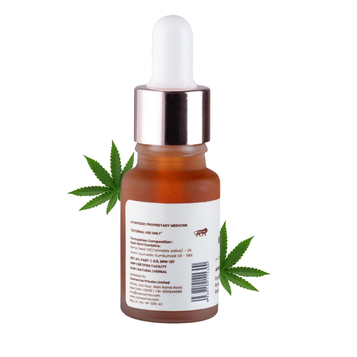 Cannarma Ultra Premium Hemp Kumkumadi Face Oil | Reduces Dark Spots, Pigmentation & Glowing Skin