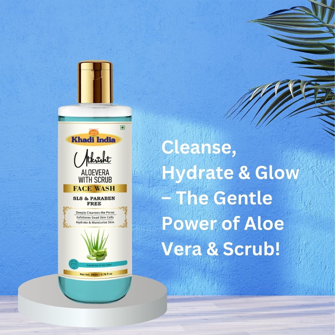 Utkrisht Khadi Aloe Vera With Scrub Face Wash (200ml)