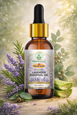 Bhudevam Naturals Khadi Lavender Essential Oil for Aromatherapy, Stress Relief, Skin & Hair Care, Diffuser, Sleep Support & Massage - 15ml