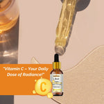 Khadi Vitamin C Face Serum | Brightening Serum for Glowing-Looking Skin & Dark Spot Care | Anti-Ageing Facial Serum with Natural Antioxidants | Lightweight & Non-Sticky | All Skin Types | 30 ml