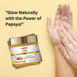 Khadi Papaya Face Scrub | Natural Exfoliating Scrub with Papaya Enzymes | Helps Remove Dead Skin, Dirt & Surface Impurities | De-Tan & Skin Brightening Care | Herbal Ayurvedic Face Scrub for Smooth & Glowing-Looking Skin | For All Skin Types | 100 gm