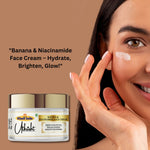 Khadi Essentials Banana & Niacinamide Skin Brightening Face Cream (50g) | For Glowing Skin, Dark Spots & Uneven Tone