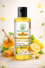 Bhudevam Naturals Khadi Herbal Honey Lemon Face Wash – Removes Dirt, Oil & Impurities Naturally- 420ML (Pack of 2)