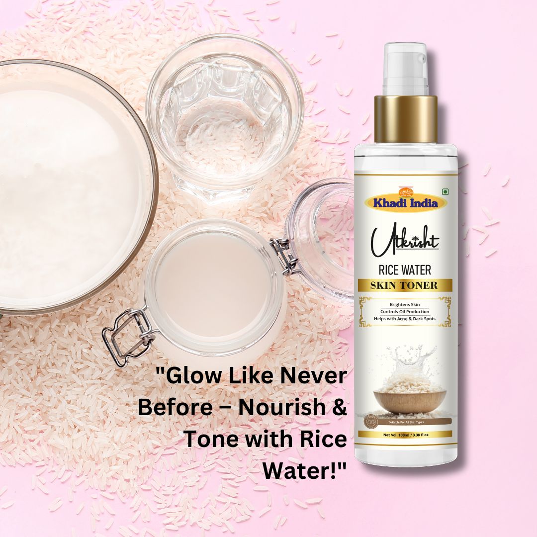 Utkrisht Khadi Pure Rice Water Skin Toner | Brightening, Pore Tightening & Hydrating Facial Mist