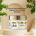 Khadi Essentials Potato & Niacinamide Skin Brightening Face Cream (50g) | For Dark Spots, Pigmentation & Dullness