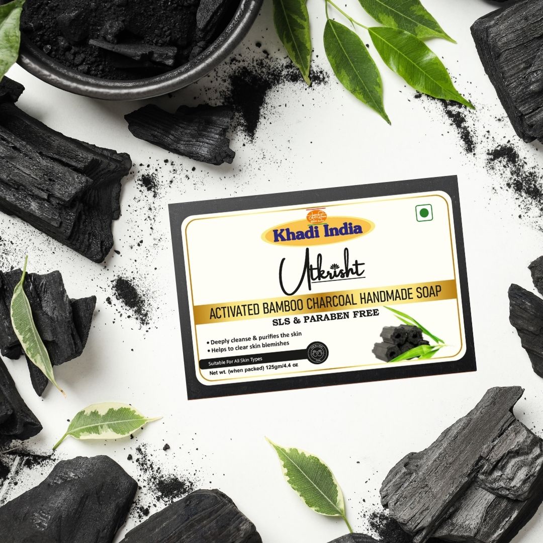 Utkrisht Khadi Charcoal Soap (125g)