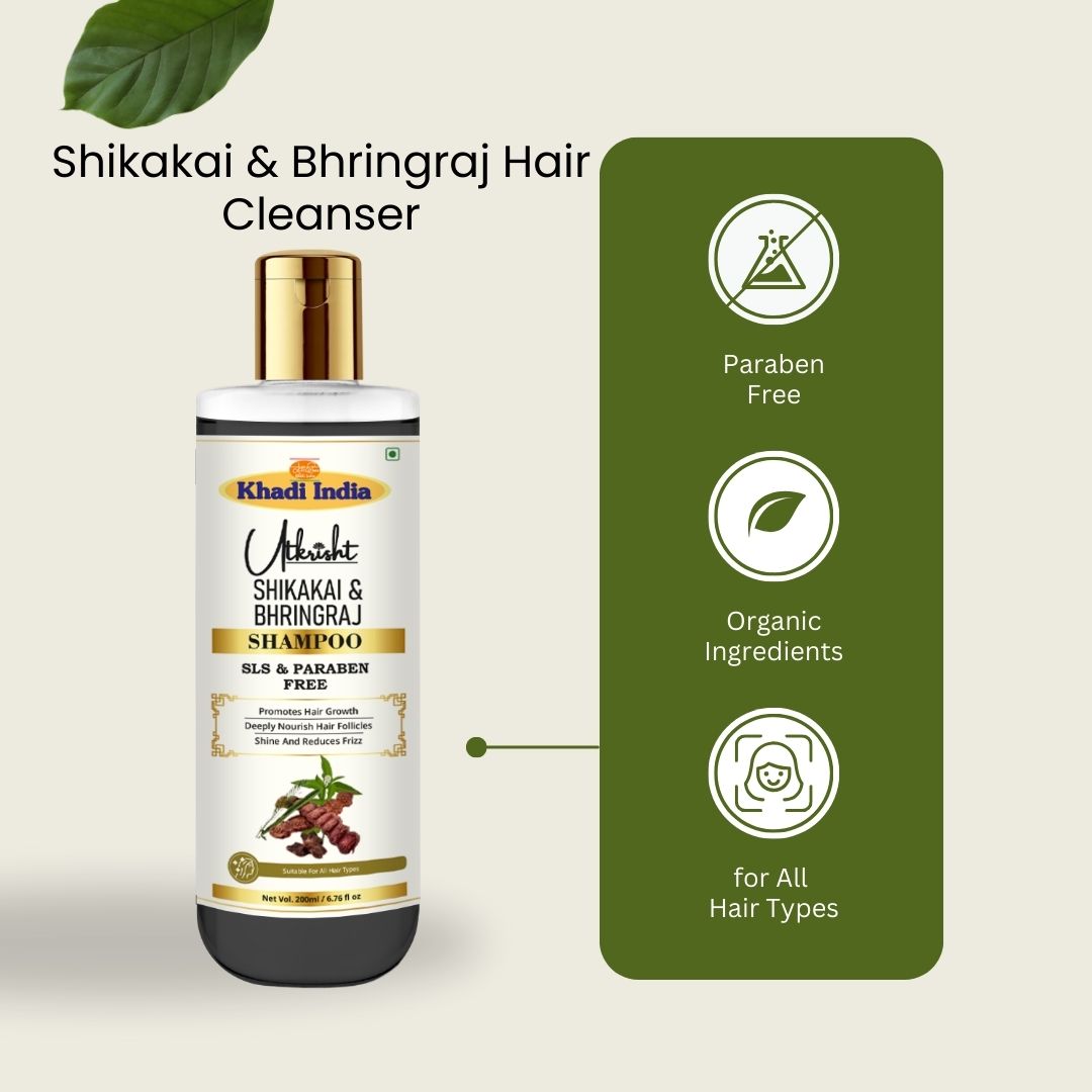 Utkrisht Khadi Shikakai & Bhringraj Shampoo (200ml)