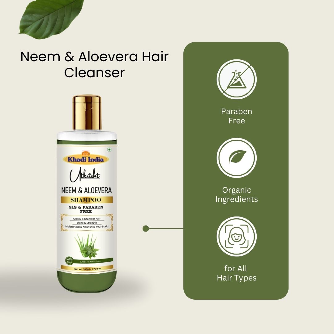 Utkrisht Khadi Neem & Aloe Vera Shampoo (200ml)