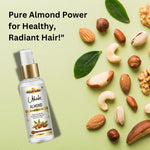 Khadi Almond Hair Serum for Dry & Frizzy Hair | Non-Sticky Hair Shine Serum | Controls Frizz, Adds Smoothness & Gloss With Almond Oil & Vitamin E For Men & Women - 50GM