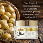 Khadi Potato & Niacinamide Face Gel for Dark Spots & Uneven Skin Tone | Skin Brightening & Oil Control Gel | Hydrating, Lightweight & Non-Sticky Face Moisturizer | For Men & Women | 50 gm