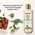 Utkrisht Khadi Pure Rosemary & Jojoba Hair Oil | Lightweight Herbal Formula for Hair Growth, Hair Fall Control & Scalp Balance