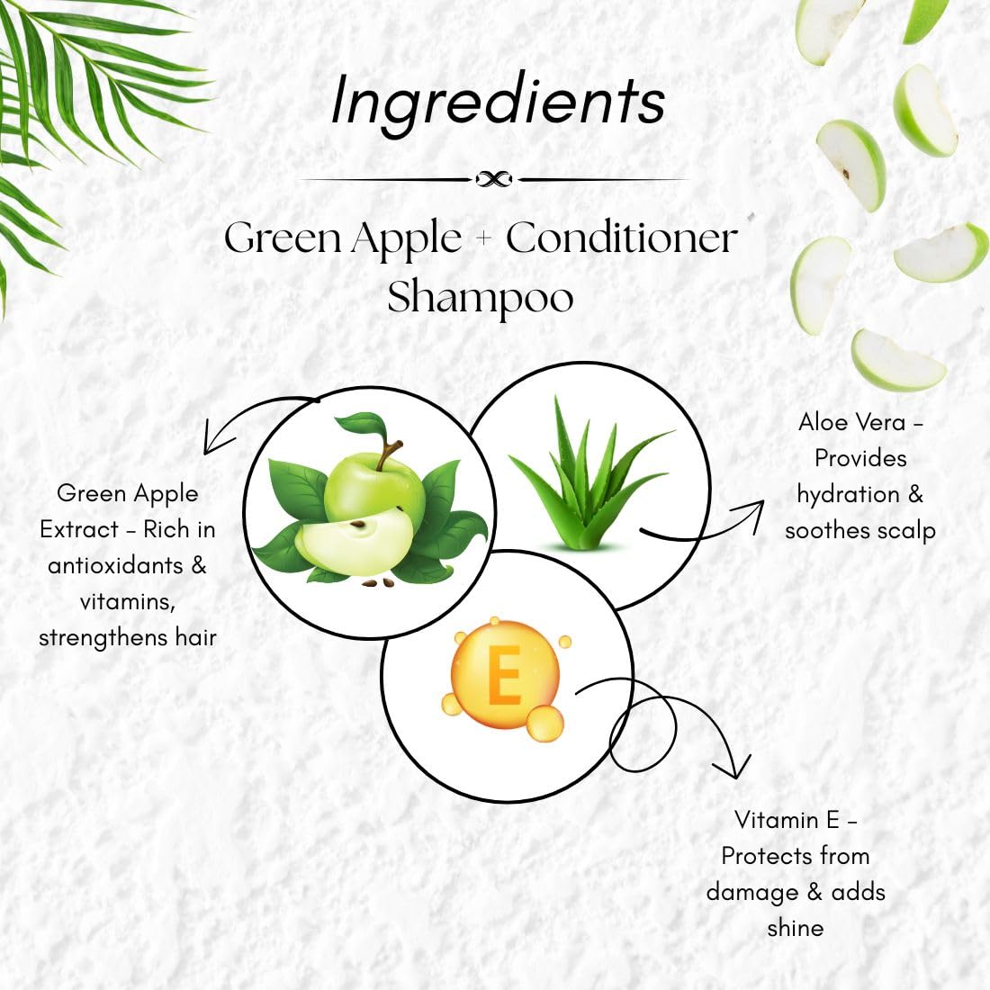 Bhudevam Naturals Khadi Green Apple Hair Shampoo + Conditioner for Soft, Silky & Frizz-Free Hair- 420ML (Pack of 2)